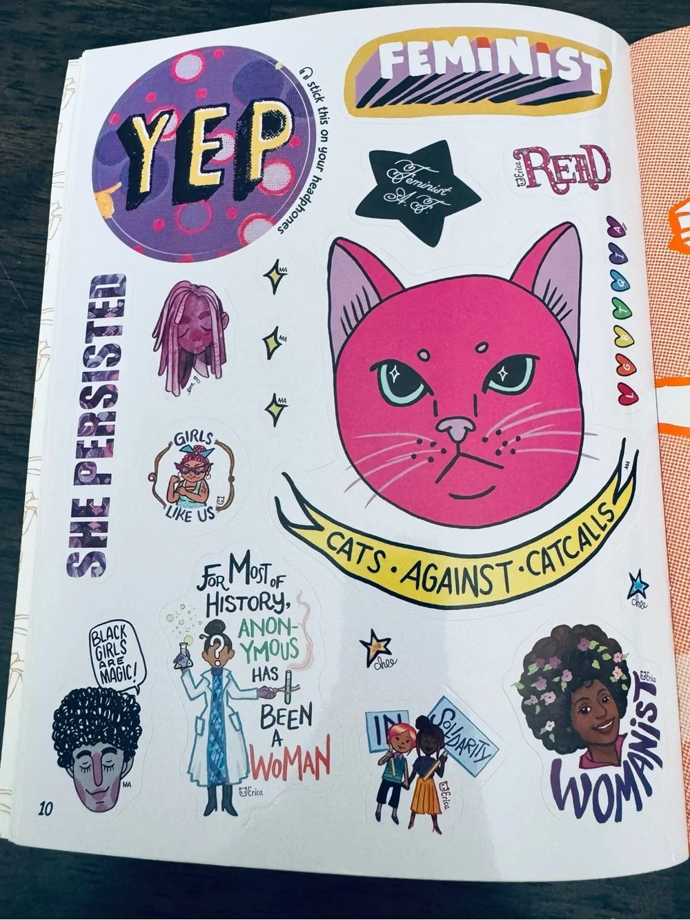 Feminist Female Cat Stickers